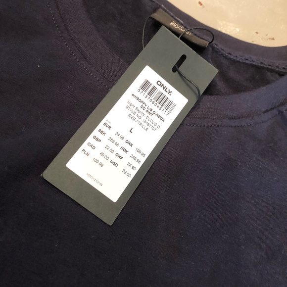 Lightweight Navy Blue Sweatshirt with Stripes - Picture 4 of 4